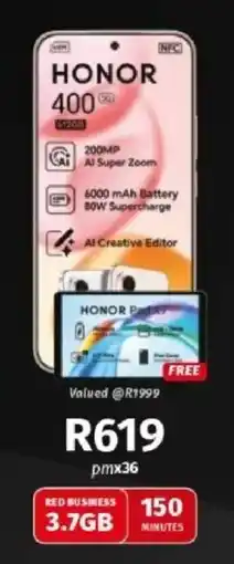 Vodacom HONOR 400 offer