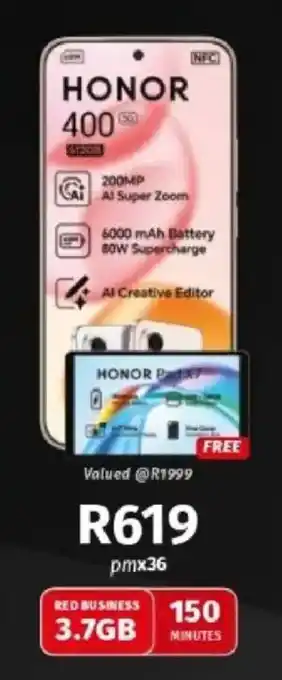 Vodacom HONOR 400 offer