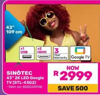 Game SINOTEC 43 2K LED Google TV (STL-43G2) offer