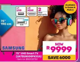 Game 75 UHD Smart TV offer