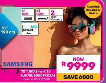 Game 75 UHD Smart TV offer