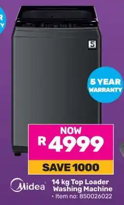 Game Midea 14 kg Top Loader Washing Machine offer