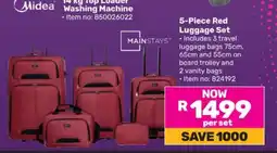 Game 5-Piece Red Luggage Set offer