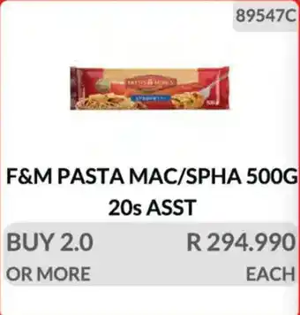 KitKat Cash and Carry F&M pasta macaroni/ spaghetti asst offer