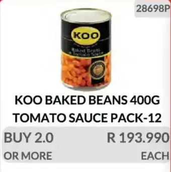 KitKat Cash and Carry Koo Baked Beans in Tomato Sauce offer
