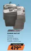 Midas Autogear Rubber 4 Piece Mat Set MA23M/24M offer