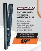 Midas Autogear Anti-UV And Infrared Window Film offer