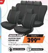 Midas Autogear 11 Piece Austin Seat Cover Set Black With Grey Or Red Trimming SA600/1 offer