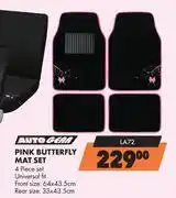Midas Autogear 4 Piece Pink (Universal Fit) Butterfly Mat Set LA72 offer