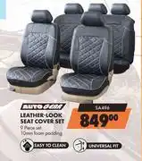 Midas Autogear 9 Piece Leather-Look Seat Cover Set With 10mm Foam Padding SA496 offer