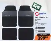 Midas Sparco Corsa 4 Piece PVC Black Heel Pad Mat Set SPC1909BK offer