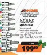 Midas Midas Professional Tool Range 1/4 & 3/8 Drive Torx Socket Set SK9M offer