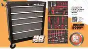 Midas Autogear 1/2 & 1/4 Drive 5 Drawer Toll Trolley 96 Piece Set TT96PC offer