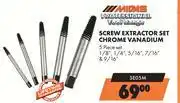 Midas Midas Professional Tool Range 5 Pce Screw Extractor Set Chrome Vanadium SE05M offer