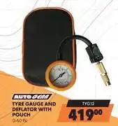 Midas Autogear Tyre Gauge & Deflator With Pouch 0-60 Psi TYG12 offer