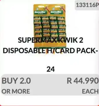 KitKat Cash and Carry Supermax kwik 2 disposable h/card offer