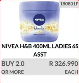 KitKat Cash and Carry Nivea hand & body ladies asst offer