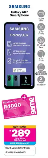 Game SAMSUNG Galaxy A07 Smartphone offer