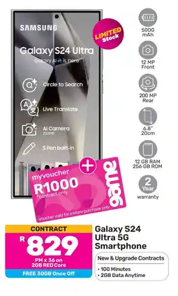 Game SAMSUNG Galaxy S24 Ultra 5G Smartphone offer