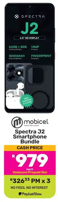 Game Mobicel Spectra J2 Smartphone Bundle offer