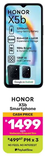 Game HONOR X5b Smartphone offer