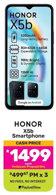 Game HONOR X5b Smartphone offer