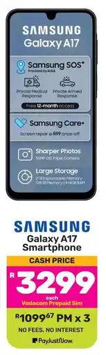 Game SAMSUNG Galaxy A17 Smartphone offer