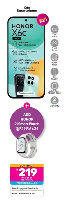 Game Honor X6c Smartphone offer
