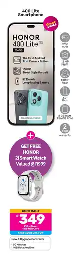 Game Honor 400 Lite Smartphone offer