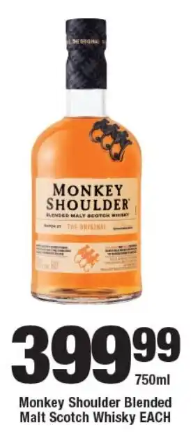 OK Liquor Monkey Shoulder Blended Malt Scotch Whisky offer