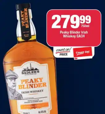 OK Liquor Peaky Blinder Irish Whiskey offer