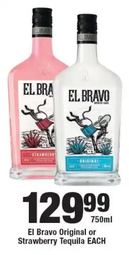 OK Liquor El Bravo Original or Strawberry Tequila offer