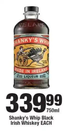 OK Liquor Shanky's Whip Black Irish Whiskey offer