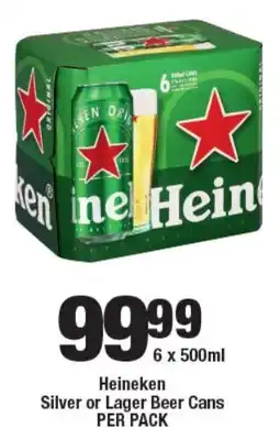 OK Liquor Heineken Silver or Lager Beer Cans offer