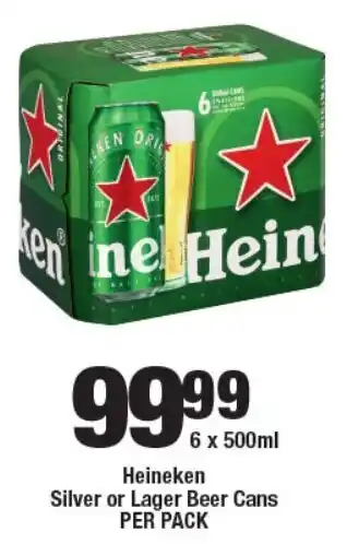 OK Liquor Heineken Silver or Lager Beer Cans offer