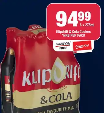 OK Liquor Klipdrift & Cola Coolers offer