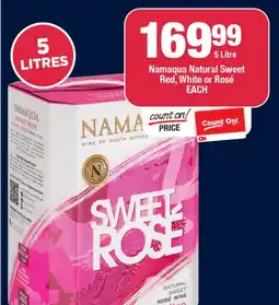 OK Liquor Namaqua Natural Sweet Red, White or Rosé offer