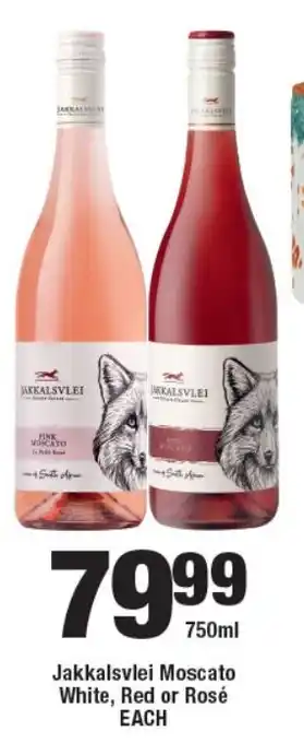 OK Liquor Jakkalsvlei Moscato White, Red or Rosé offer