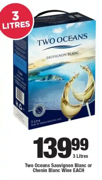 OK Liquor Two Oceans Sauvignon Blanc or Chenin Blanc Wine offer