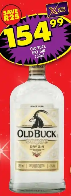 Shoprite Liquor Old buck dry gin offer