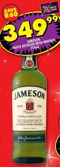 Shoprite Liquor Jameson triple distilled irish whiskey offer
