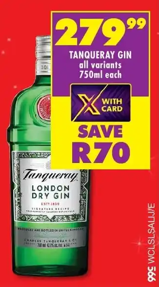 Shoprite Liquor Tanqueray gin offer