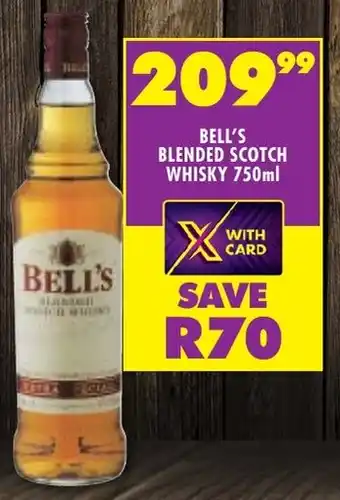 Shoprite Liquor Bell's blended scotch whisky offer
