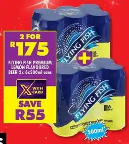 Shoprite Liquor Flying fish premium lemon flavoured beer cans offer