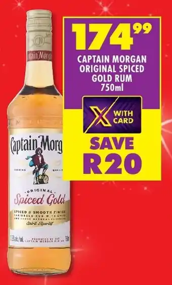 Shoprite Liquor Captain morgan original spiced gold rum offer