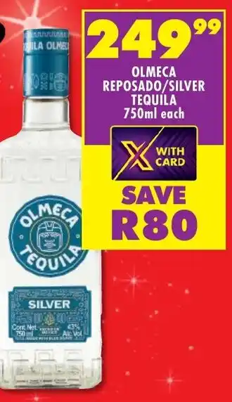 Shoprite Liquor Olmeca reposado/ silver tequila offer