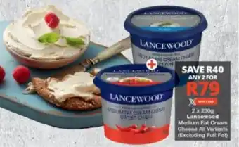 Checkers Lancewood Medium Fat Cream Cheese All Variants offer