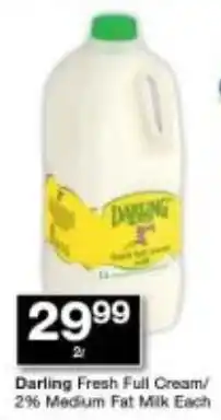 Darling Fresh Full Cream/ 2% Medium Fat Milk