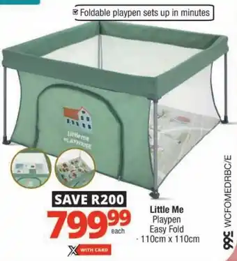 Checkers Little Me Playpen Easy Fold offer