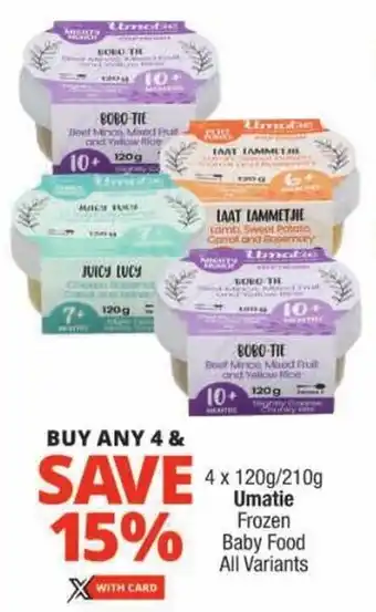 Checkers Umatie Frozen Baby Food All Variants offer